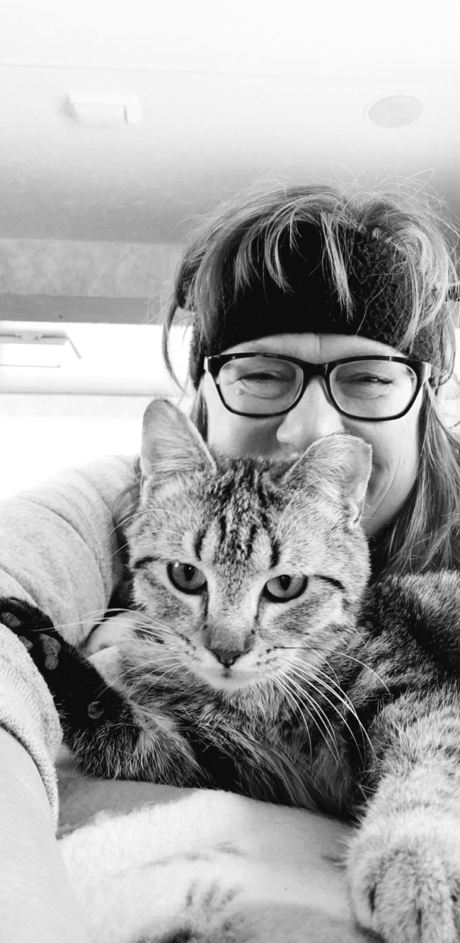 Allison with Little Debbie Black and White